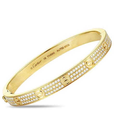 cartier love bangle with diamonds|cartier full diamond love bracelet.